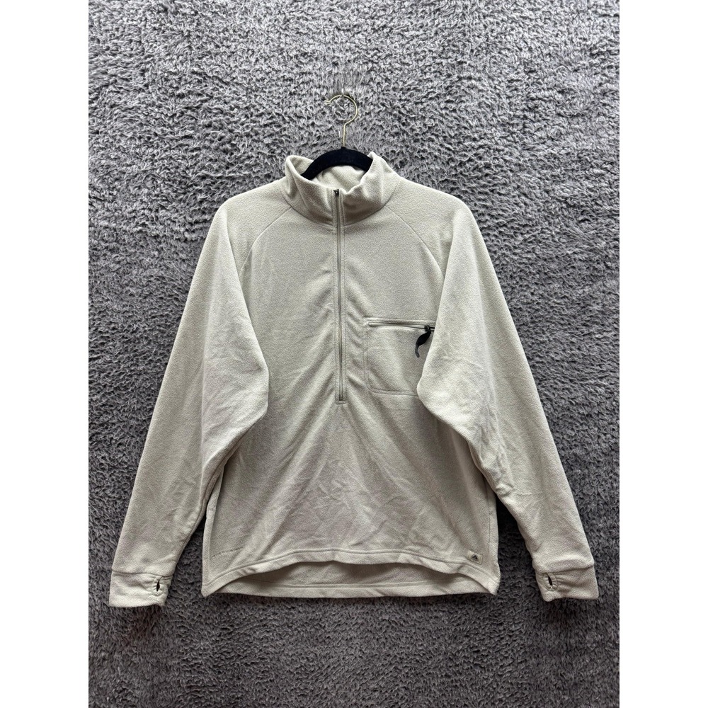 Vintage Nike ACG Therma Fit Fleece Half Zip High Neck Sweater Beige Mens Size L‎